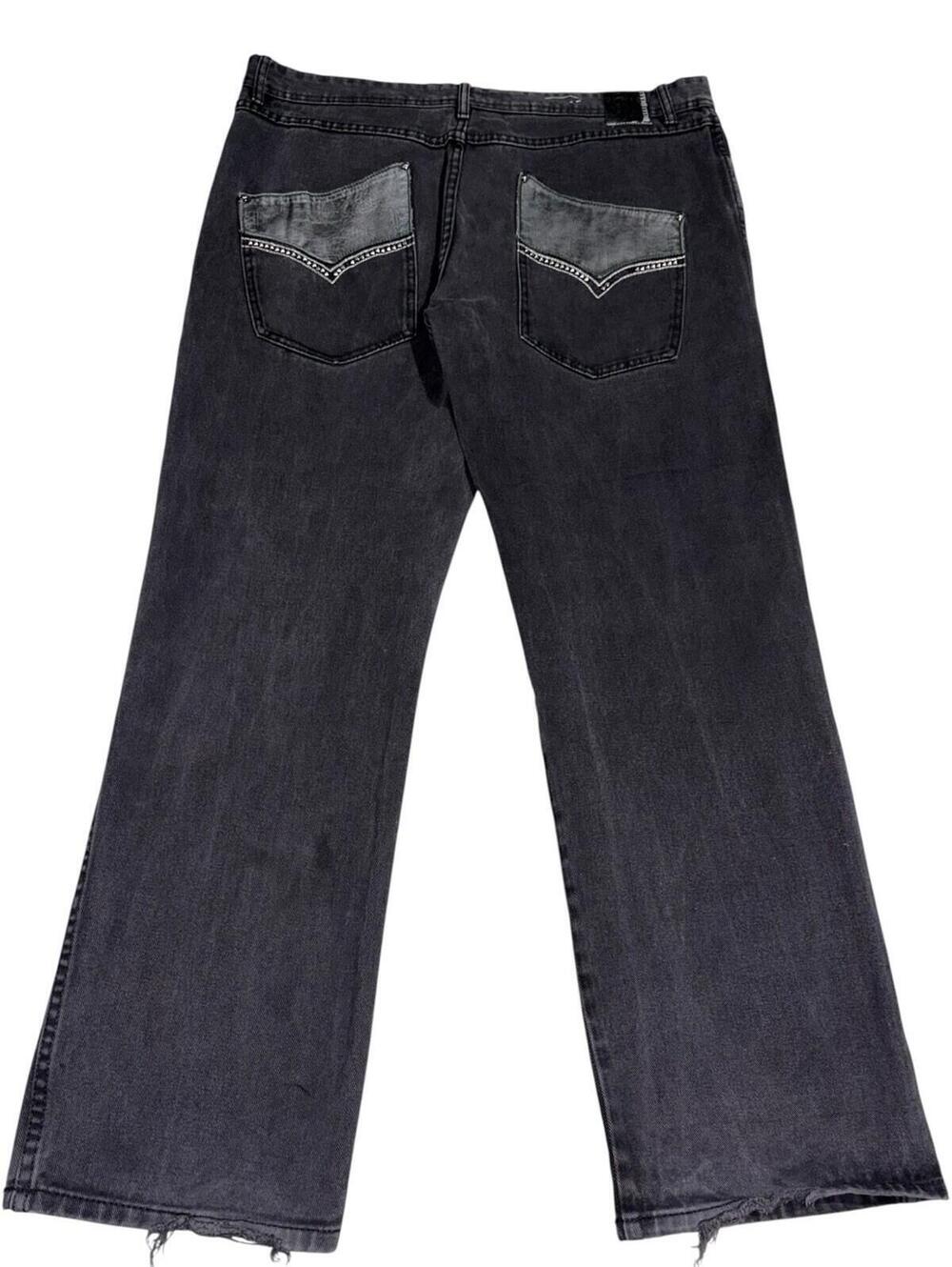 40 Vintage Pelle Pelle Jeans Leather Pocket Rhinestone Studded 90s Y2k Opium Vtg